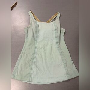 Lululemon Power Y Tank Top Mint Green Built-In Bra Racerback Womens Size 6